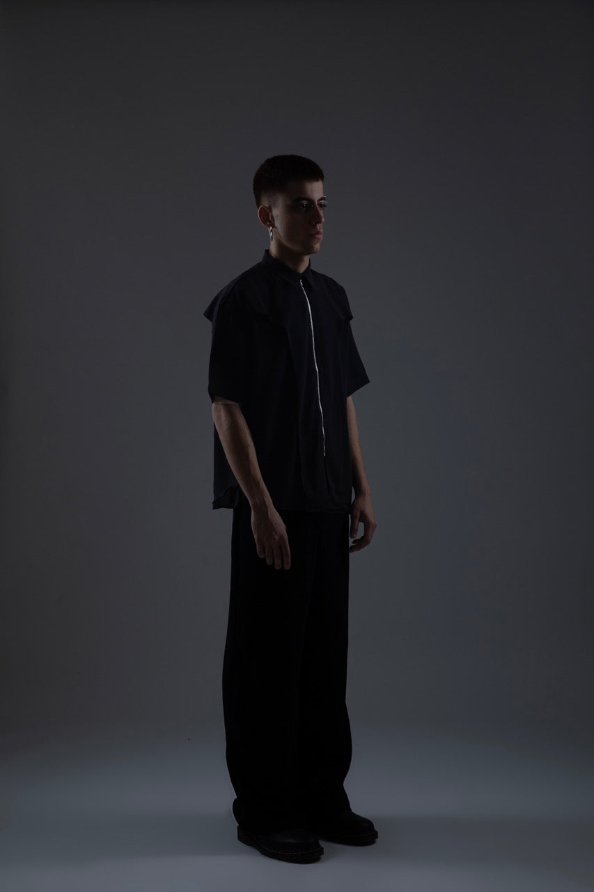 HALF SLEEVE ZIP SHIRT