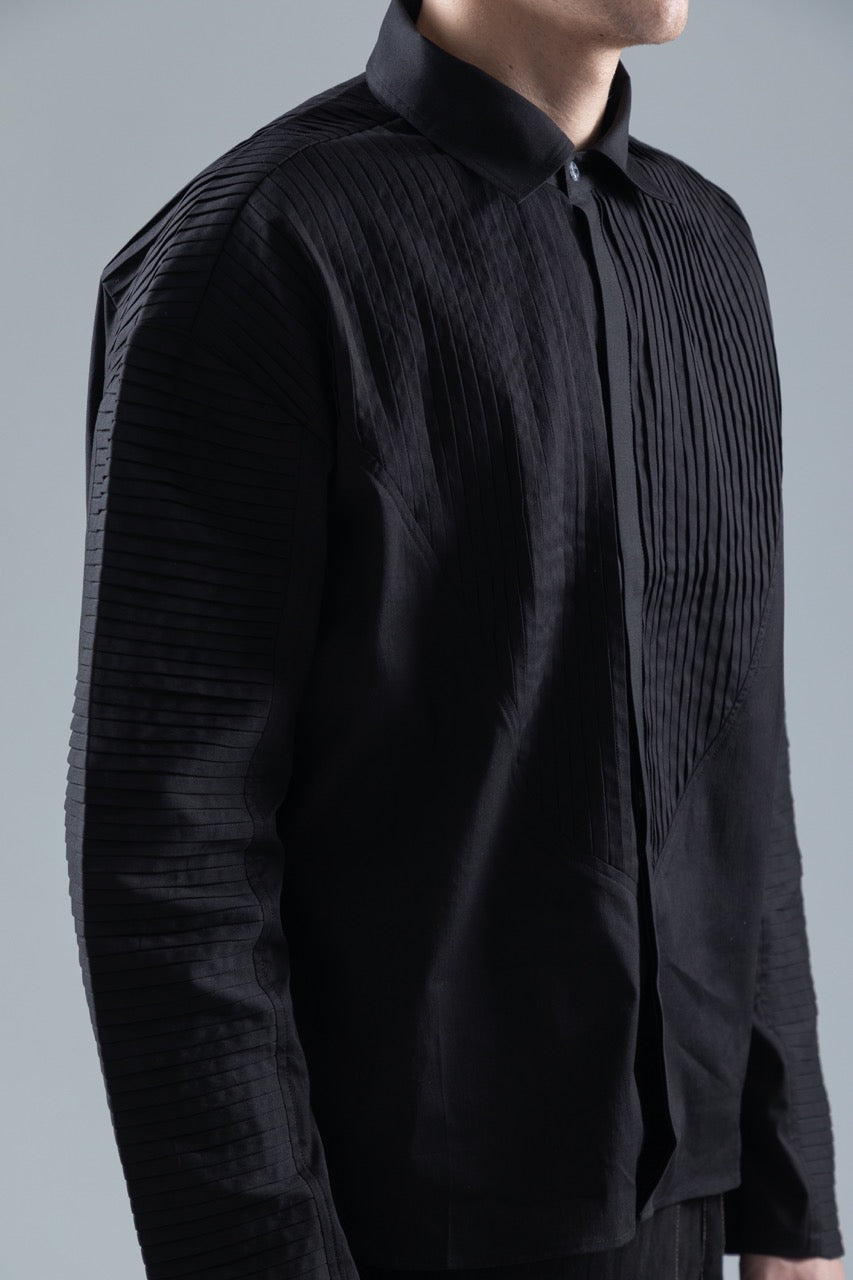 DROP SHOULDER PLEATED SHIRT