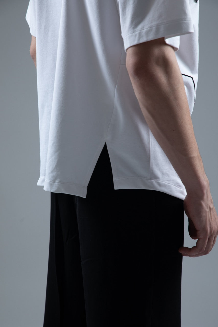 MONO PIPED TEE WHITE