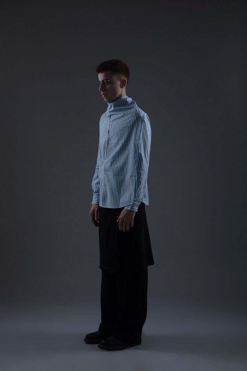 TWO WAY STRIPE SHIRT