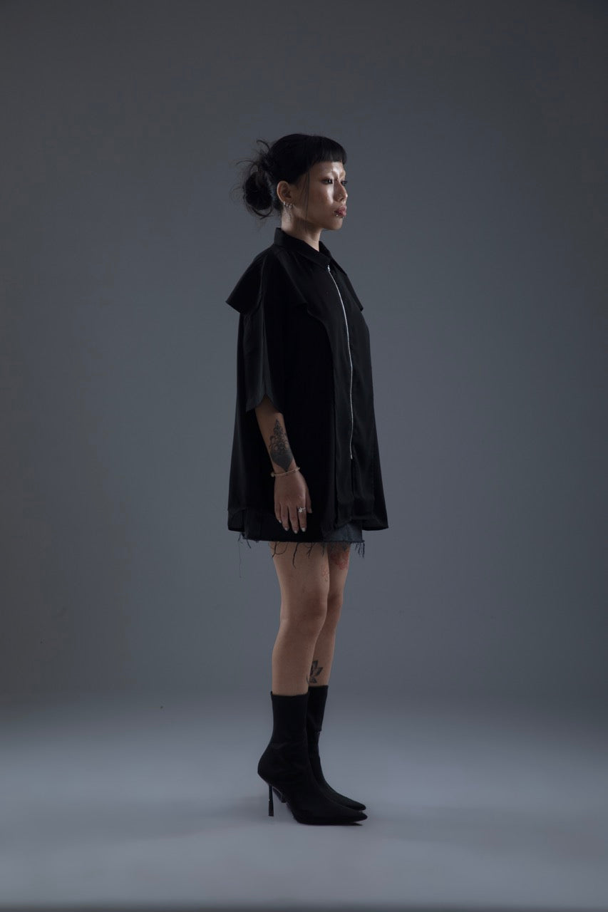 HALF SLEEVE ZIP SHIRT