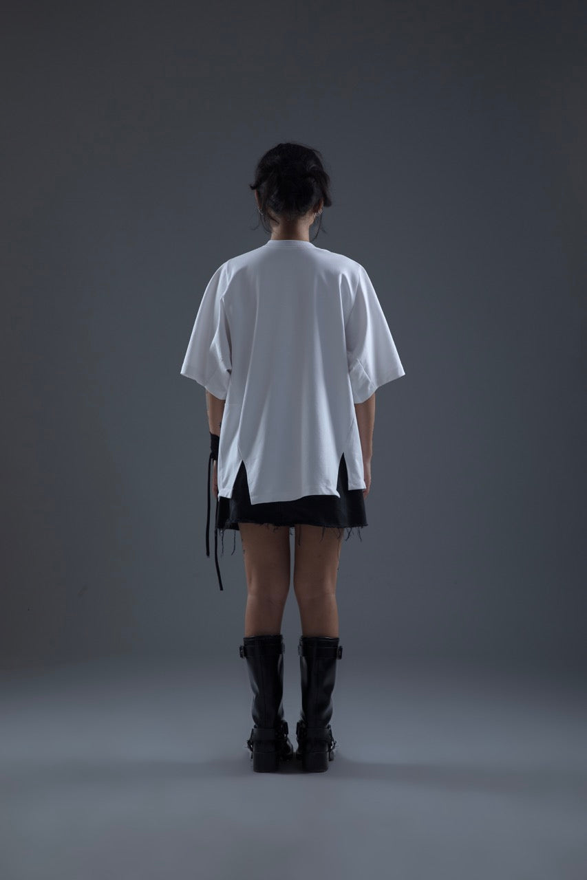 MONO PIPED TEE WHITE