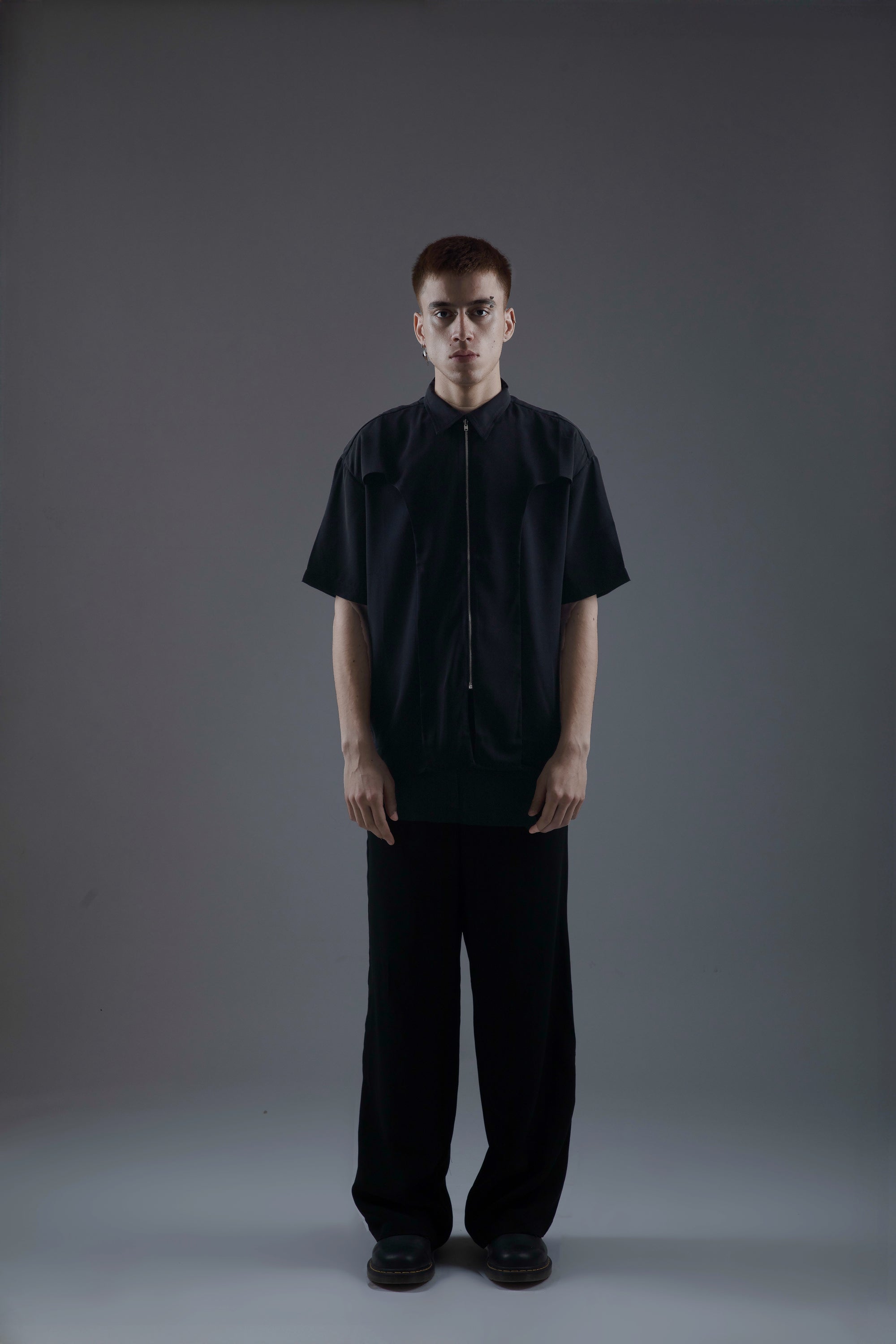 HALF SLEEVE ZIP SHIRT