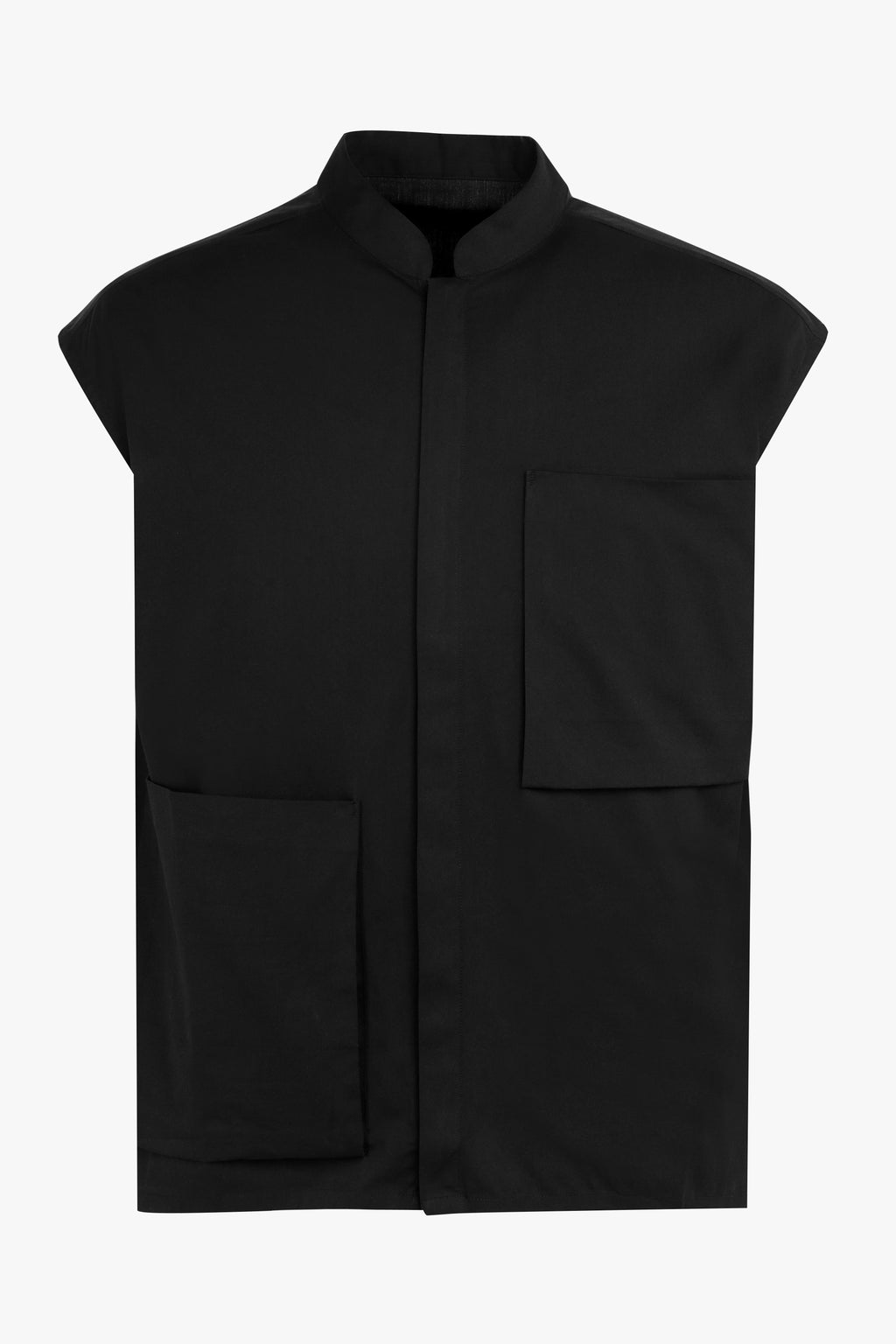 CUT SLEEVES VEST SHIRT