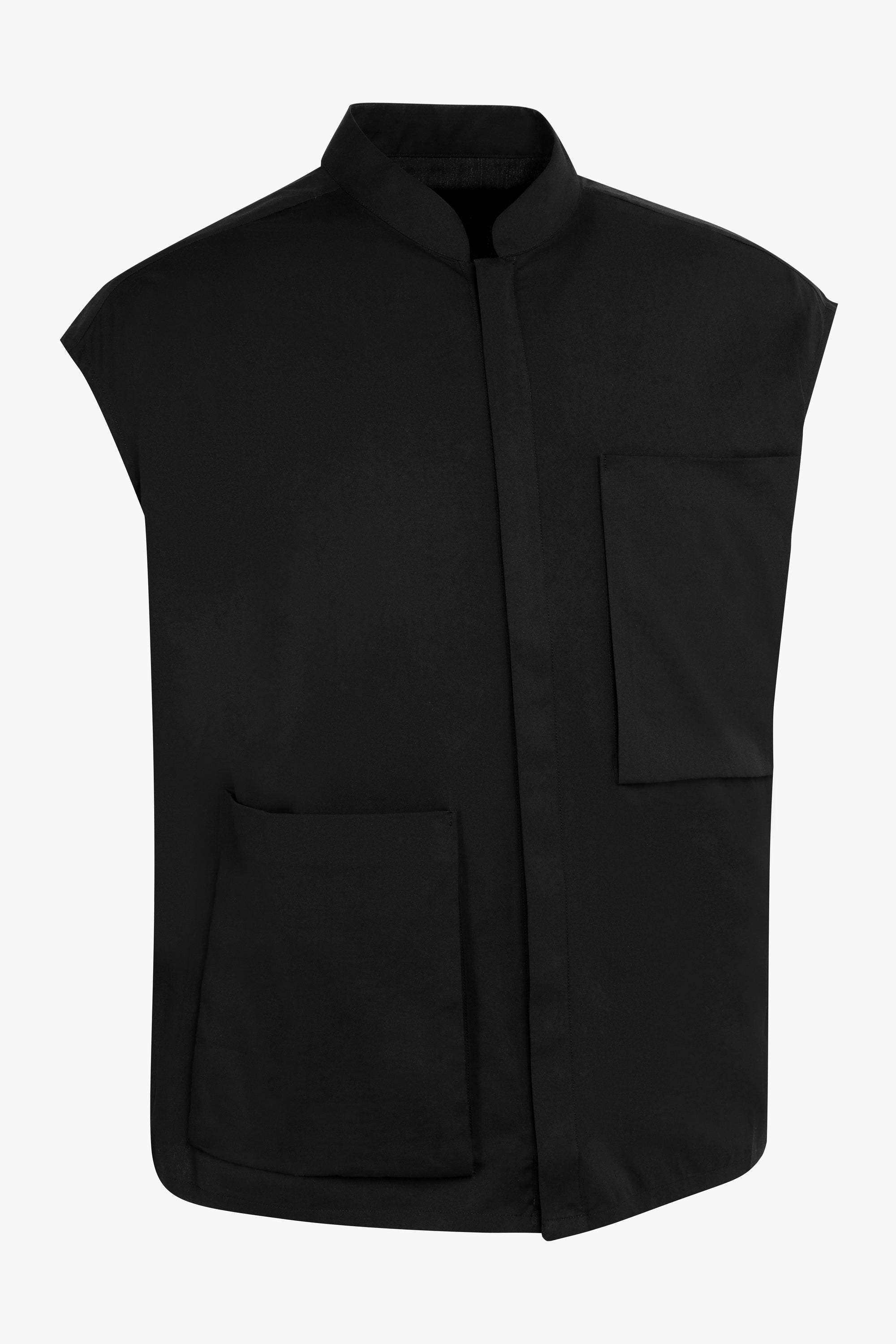 CUT SLEEVES VEST SHIRT