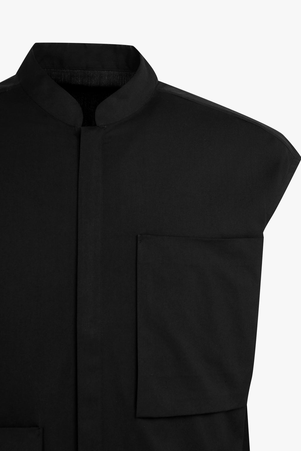 CUT SLEEVES VEST SHIRT