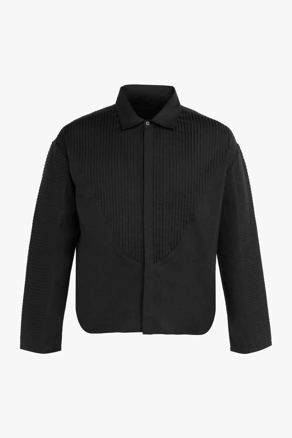 DROP SHOULDER PLEATED SHIRT