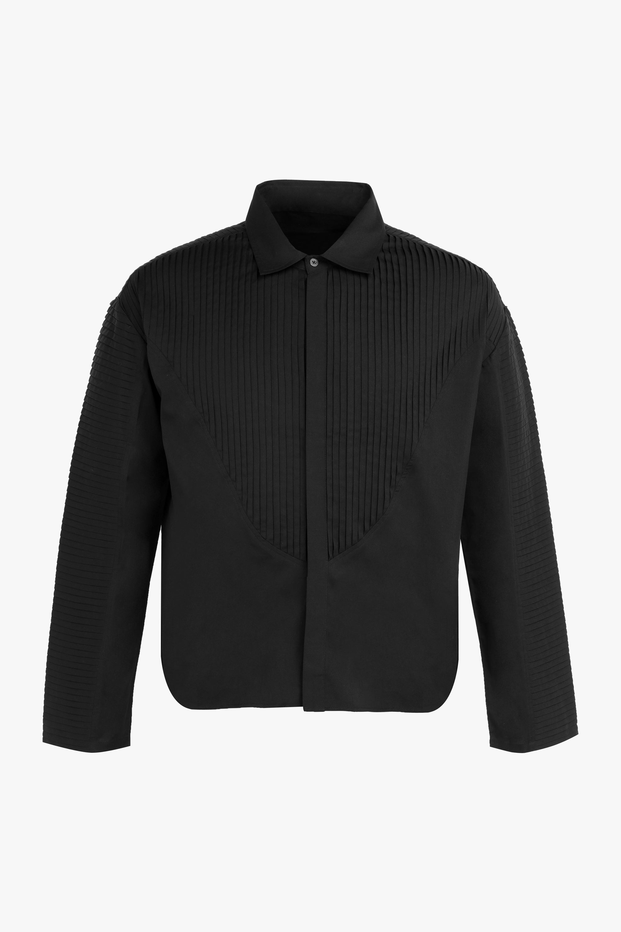 DROP SHOULDER PLEATED SHIRT