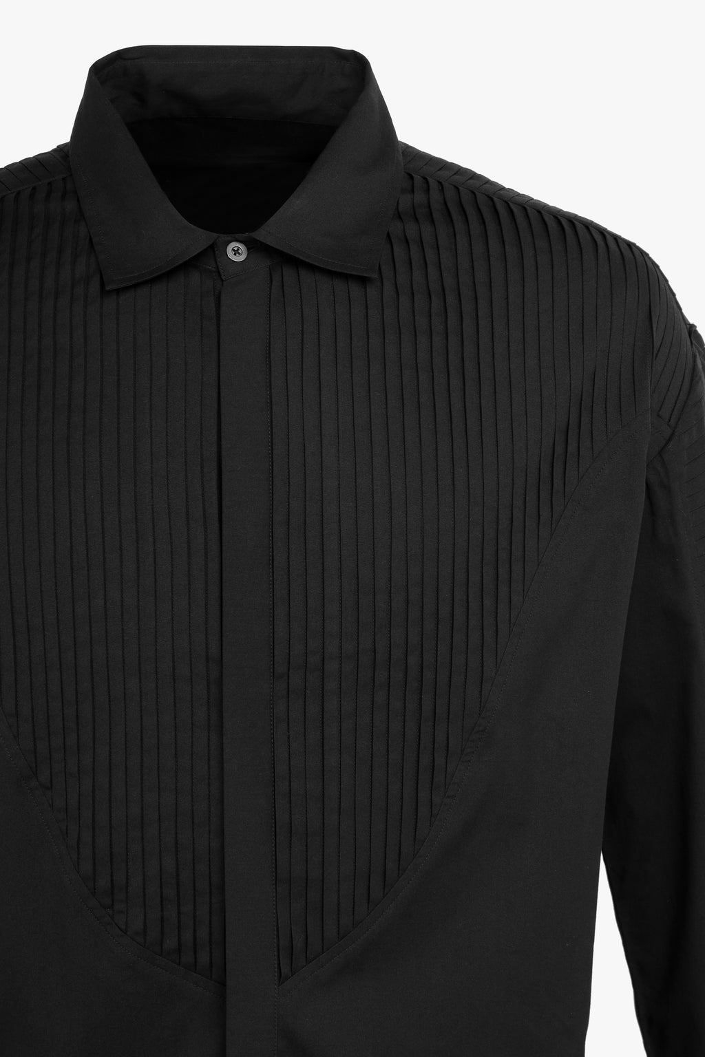 DROP SHOULDER PLEATED SHIRT
