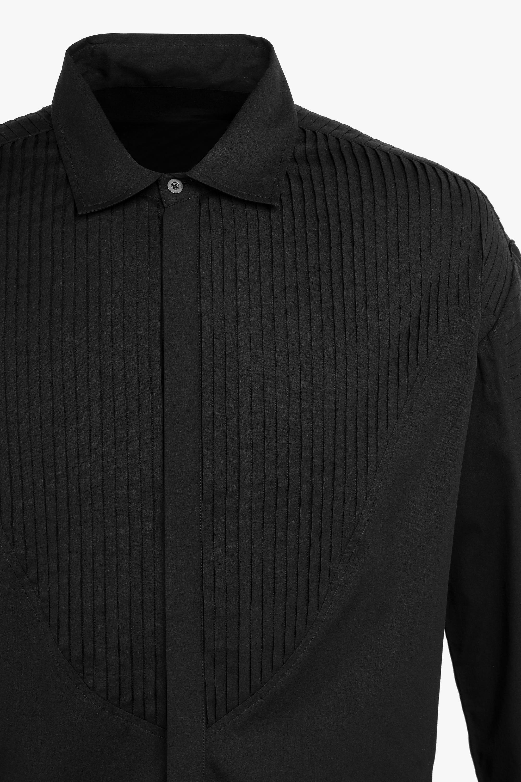 DROP SHOULDER PLEATED SHIRT