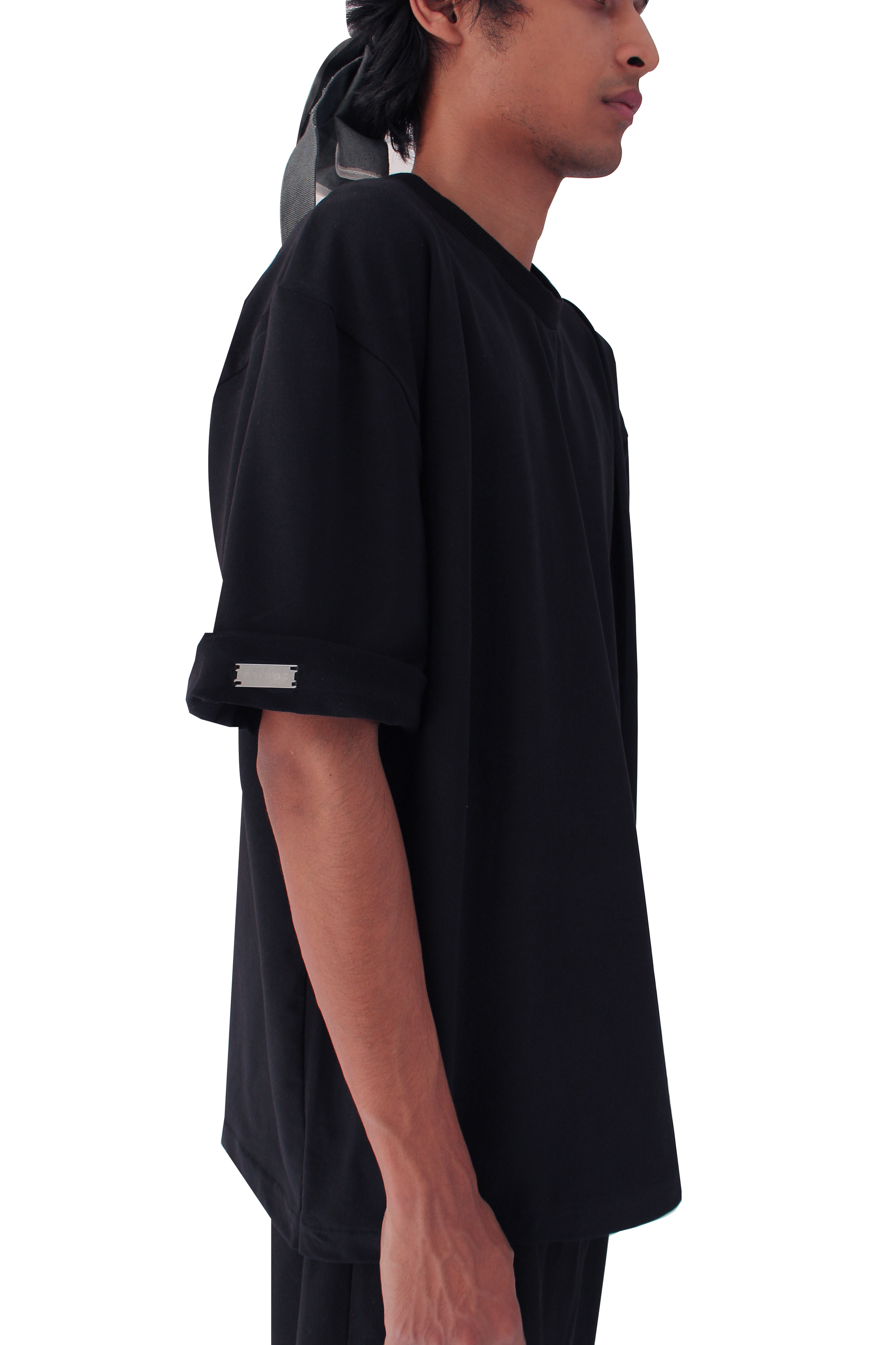 Black Pleated Tee