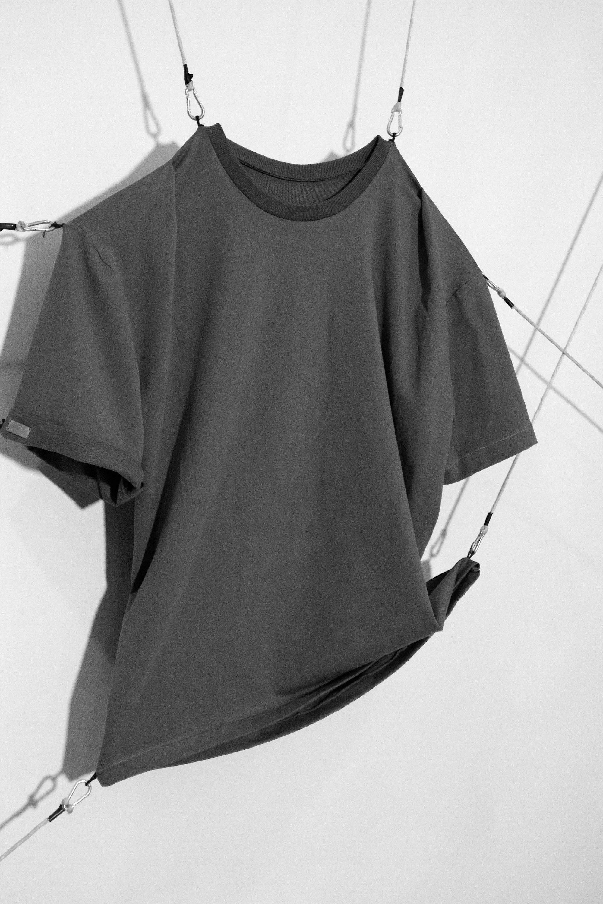 Grey Pleated Tee