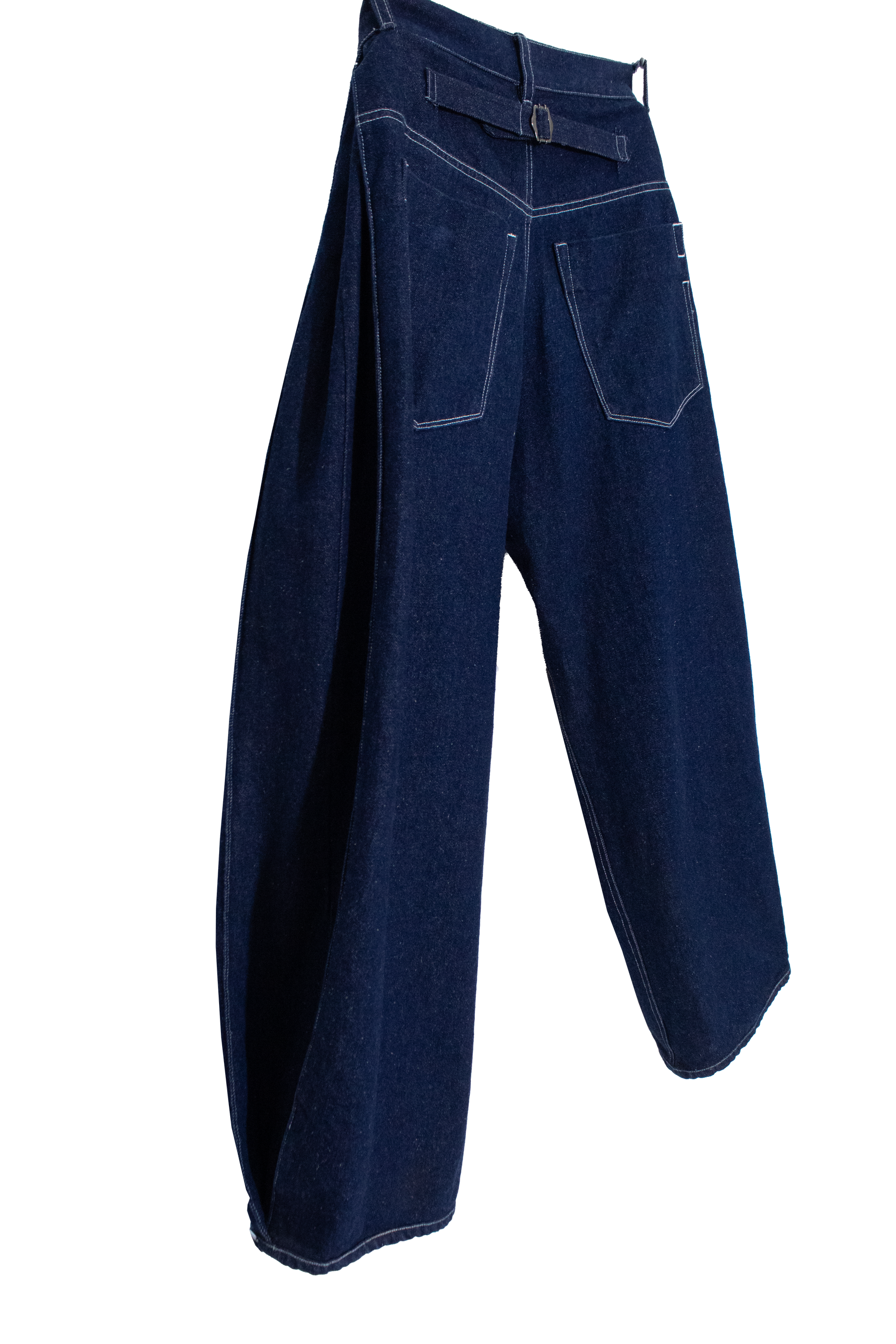 Blue open panel denim