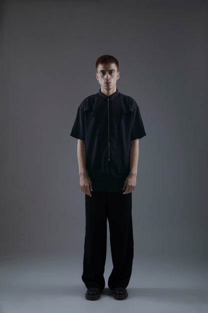 HALF SLEEVE ZIP SHIRT