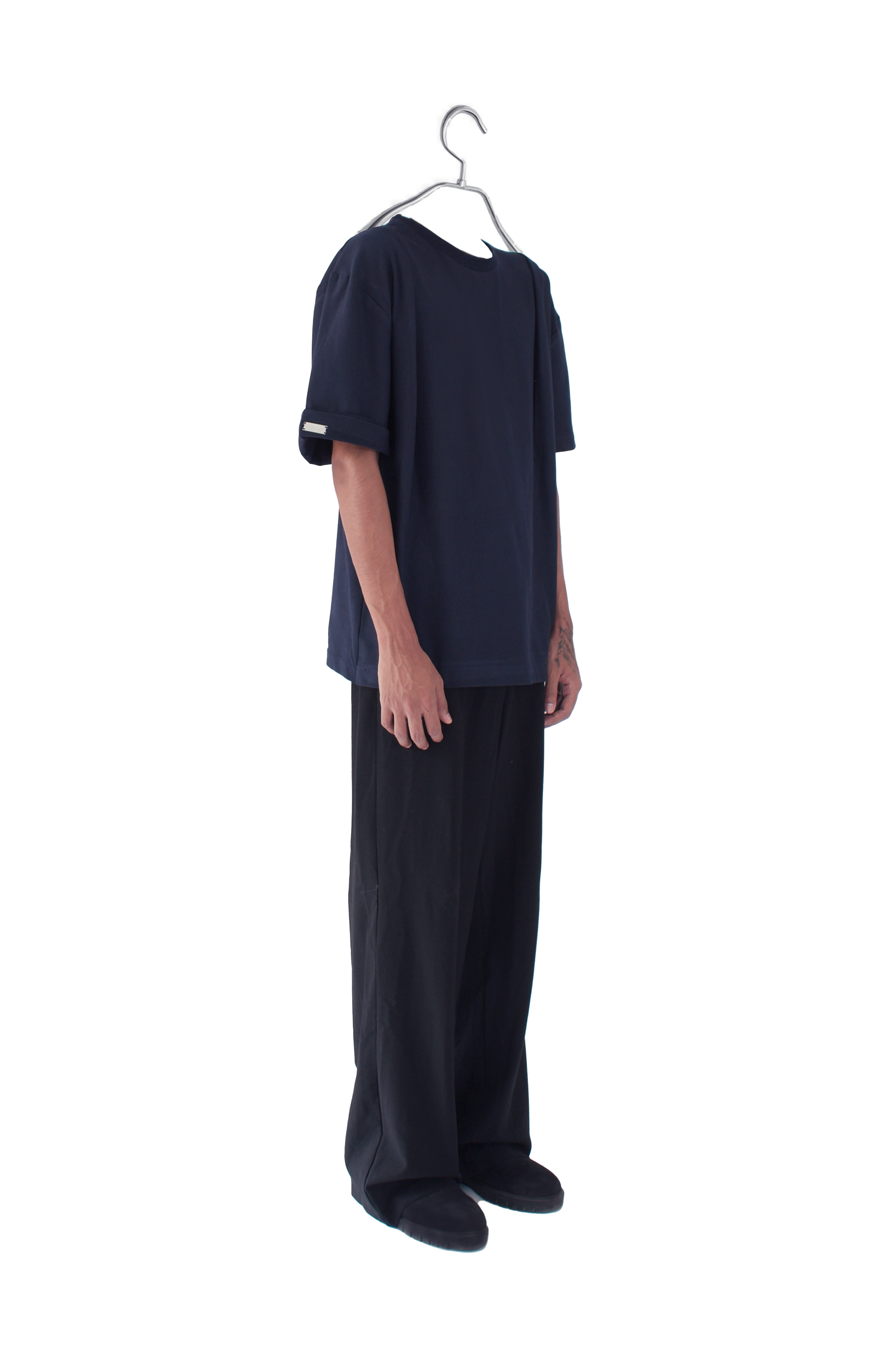 Blue Pleated Tee