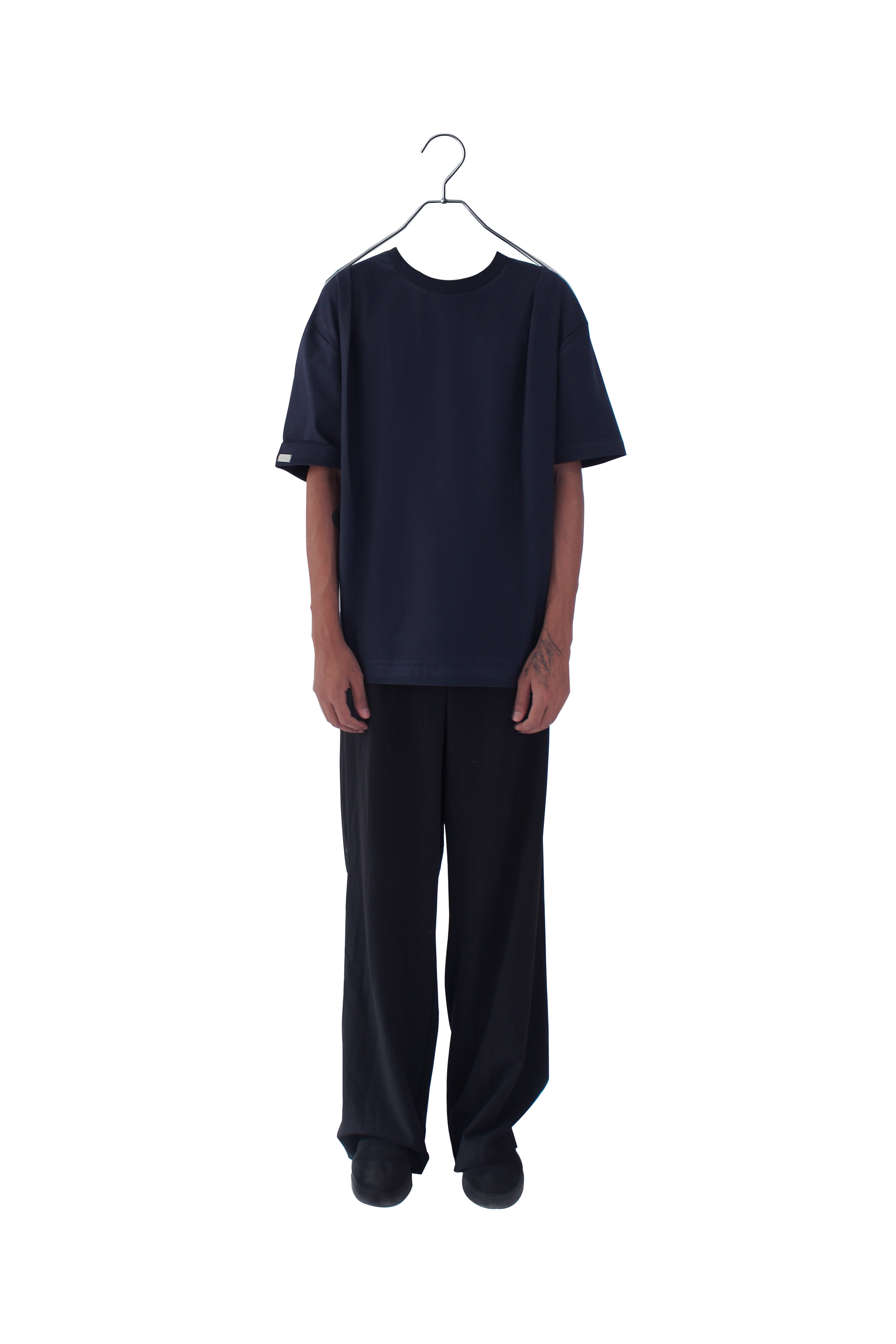 Blue Pleated Tee