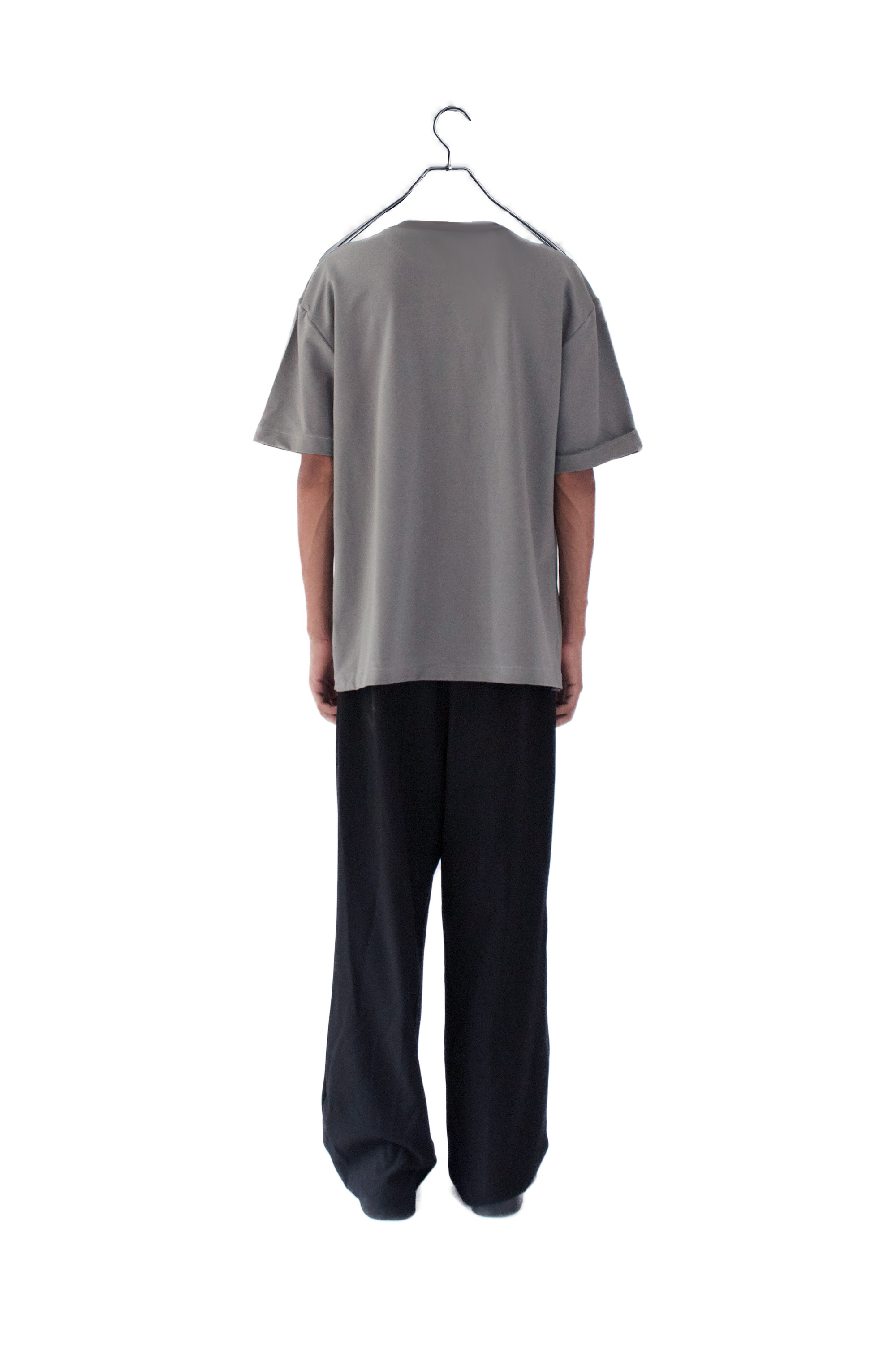 Grey Pleated Tee
