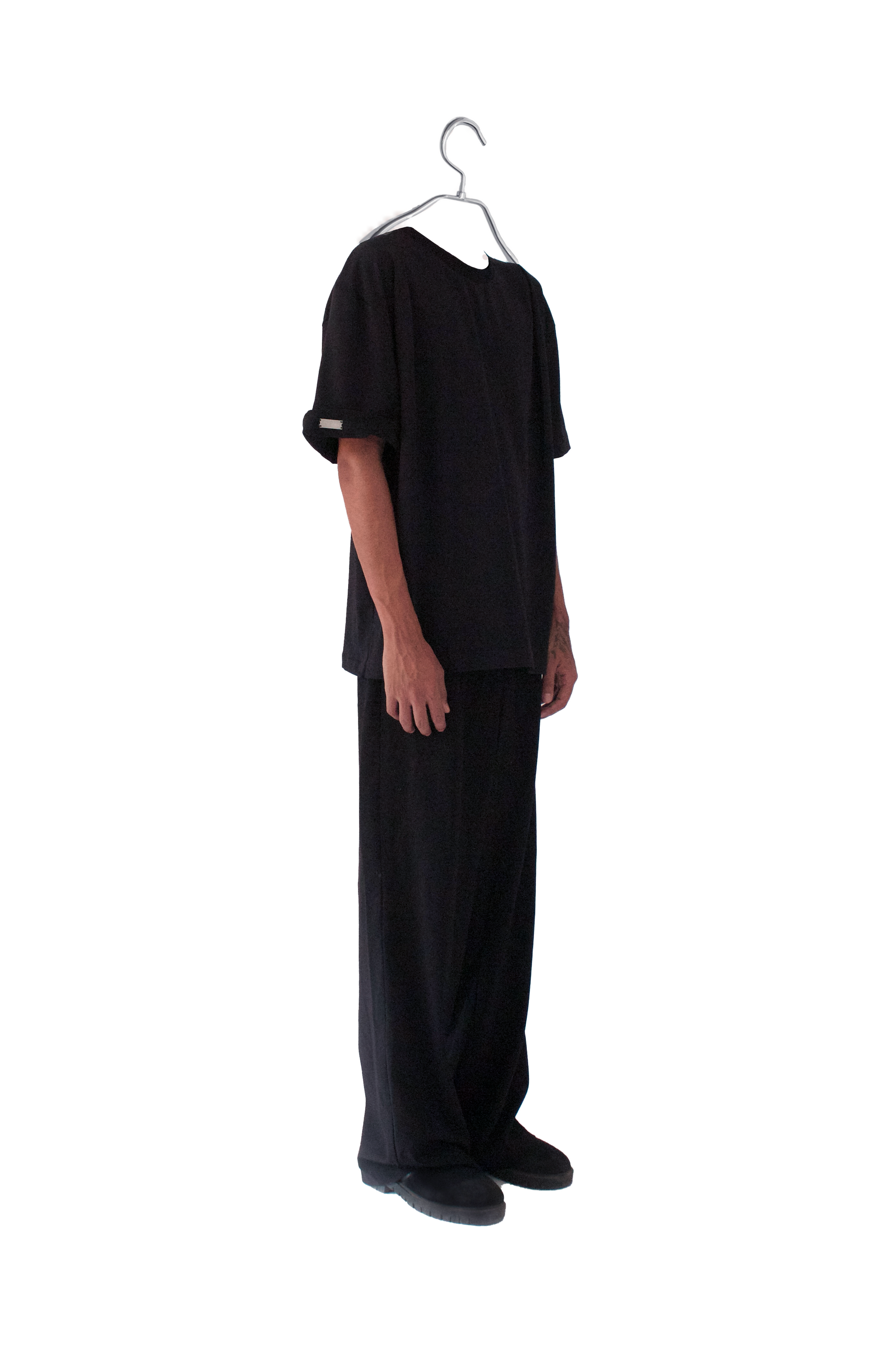 Black Pleated Tee