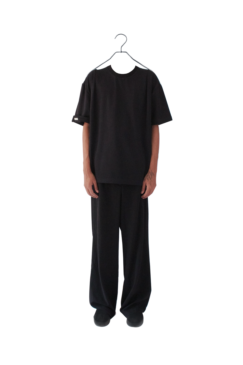 Black Pleated Tee