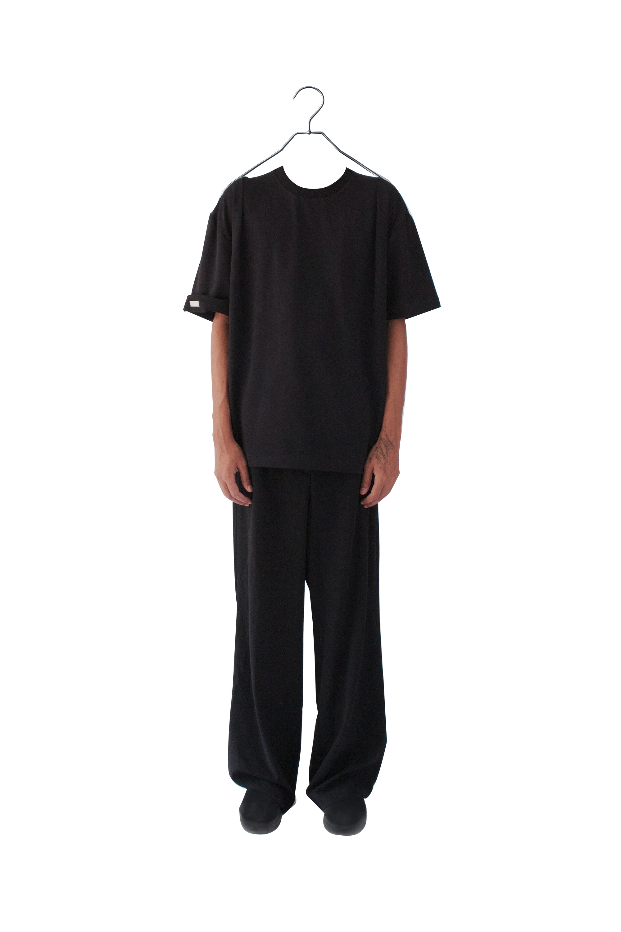 Black Pleated Tee